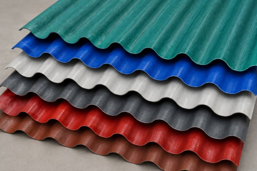 FRP fibre corrugated roofing sheet
